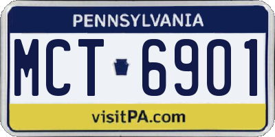 PA license plate MCT6901