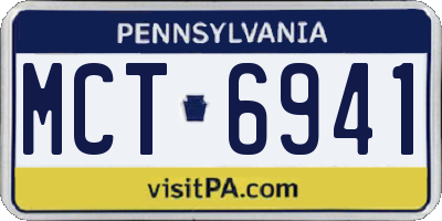 PA license plate MCT6941