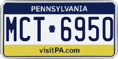 PA license plate MCT6950