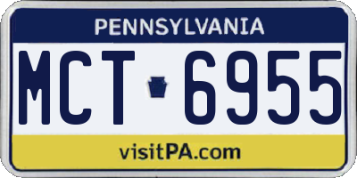 PA license plate MCT6955