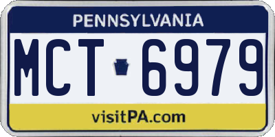 PA license plate MCT6979