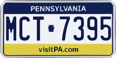 PA license plate MCT7395