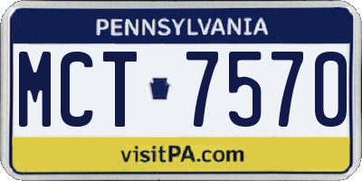 PA license plate MCT7570