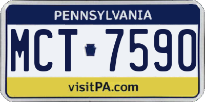 PA license plate MCT7590