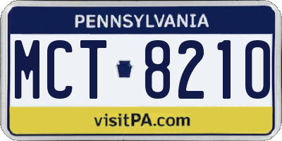PA license plate MCT8210