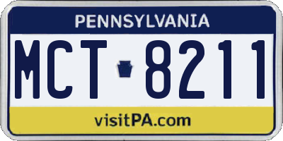 PA license plate MCT8211