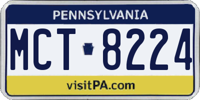 PA license plate MCT8224