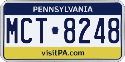 PA license plate MCT8248