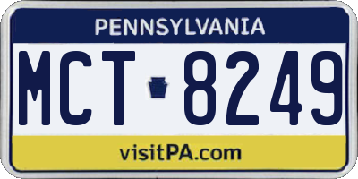 PA license plate MCT8249