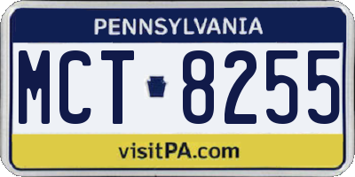 PA license plate MCT8255