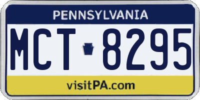 PA license plate MCT8295