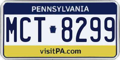 PA license plate MCT8299