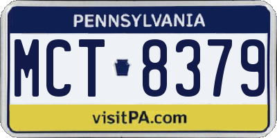 PA license plate MCT8379