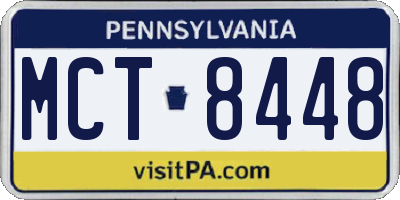 PA license plate MCT8448