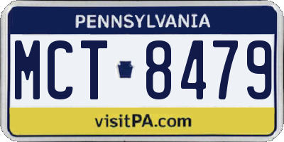 PA license plate MCT8479