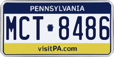 PA license plate MCT8486