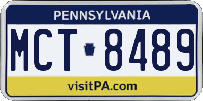 PA license plate MCT8489