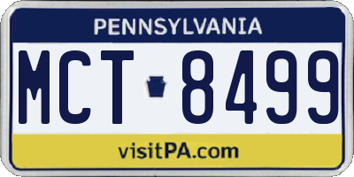 PA license plate MCT8499