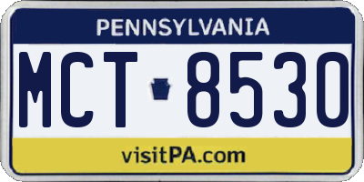 PA license plate MCT8530