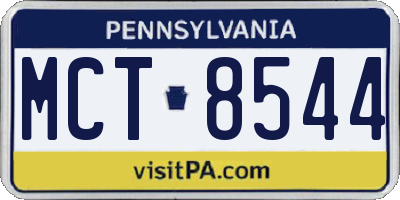 PA license plate MCT8544