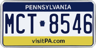 PA license plate MCT8546