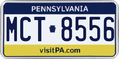 PA license plate MCT8556