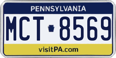 PA license plate MCT8569
