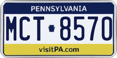 PA license plate MCT8570