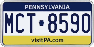 PA license plate MCT8590