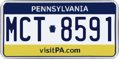 PA license plate MCT8591