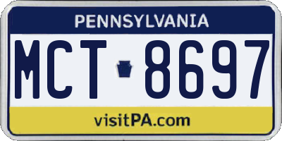 PA license plate MCT8697