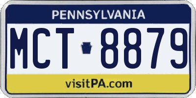 PA license plate MCT8879