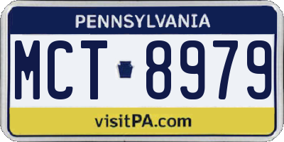 PA license plate MCT8979