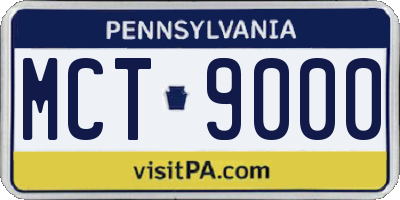 PA license plate MCT9000