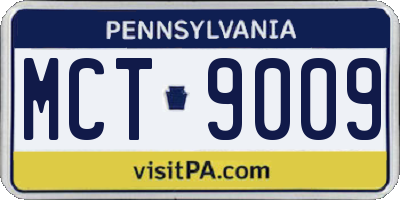 PA license plate MCT9009