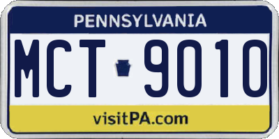 PA license plate MCT9010
