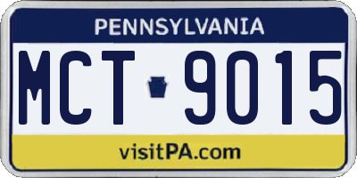 PA license plate MCT9015