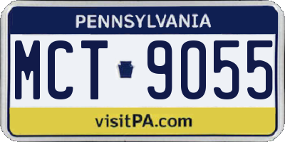 PA license plate MCT9055