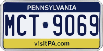PA license plate MCT9069