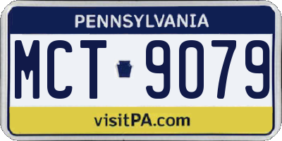 PA license plate MCT9079