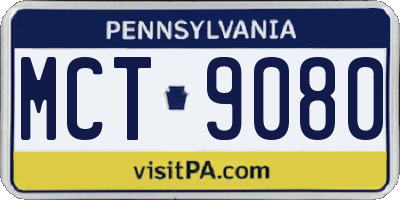 PA license plate MCT9080