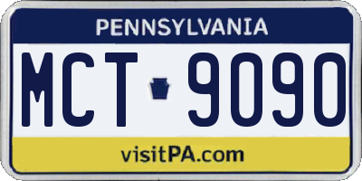 PA license plate MCT9090