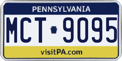 PA license plate MCT9095