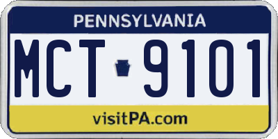 PA license plate MCT9101