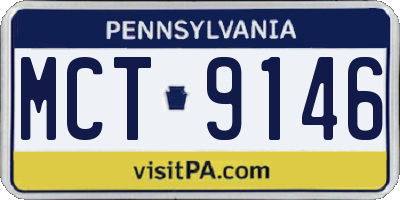 PA license plate MCT9146