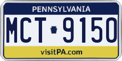 PA license plate MCT9150