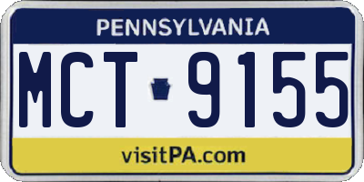 PA license plate MCT9155