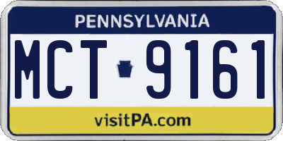 PA license plate MCT9161