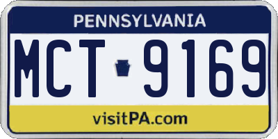 PA license plate MCT9169