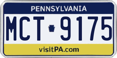 PA license plate MCT9175